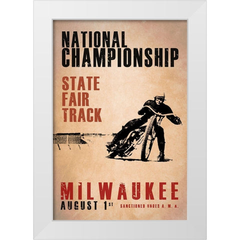 NationalChamps Milwaukee White Modern Wood Framed Art Print by Rogan, Mark