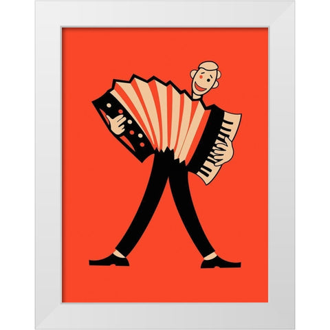 The Accordion White Modern Wood Framed Art Print by Rogan, Mark