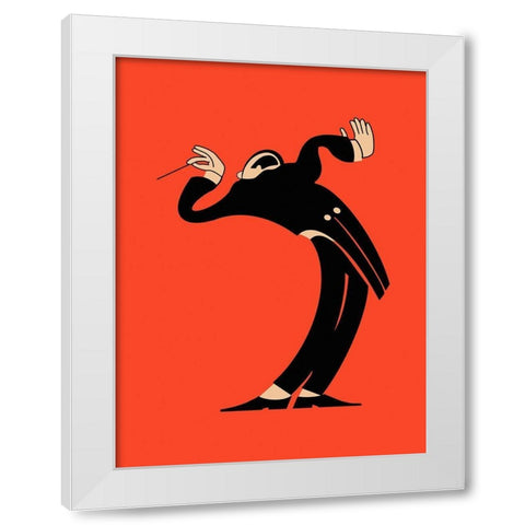 The Conductor White Modern Wood Framed Art Print by Rogan, Mark