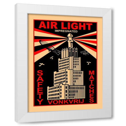 Air Light Matches White Modern Wood Framed Art Print by Rogan, Mark