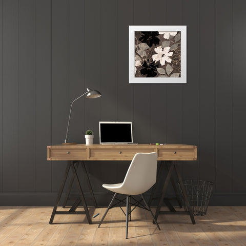 Fleurs III White Modern Wood Framed Art Print by Cailler, Sylvie