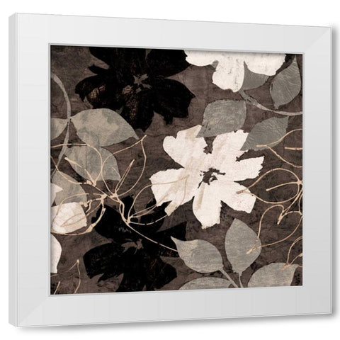 Fleurs III White Modern Wood Framed Art Print by Cailler, Sylvie