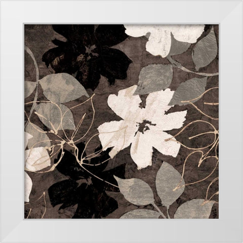 Fleurs III White Modern Wood Framed Art Print by Cailler, Sylvie