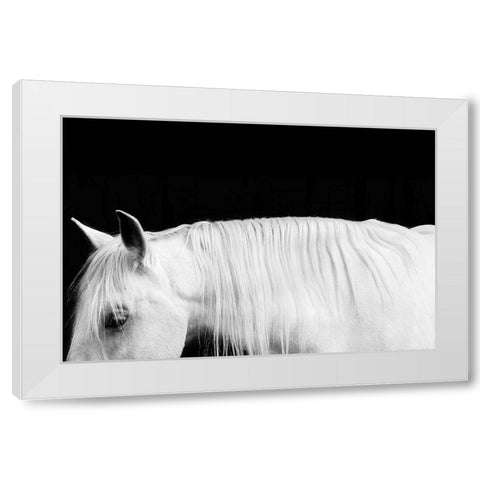 White on Black I White Modern Wood Framed Art Print by Carter, Samantha