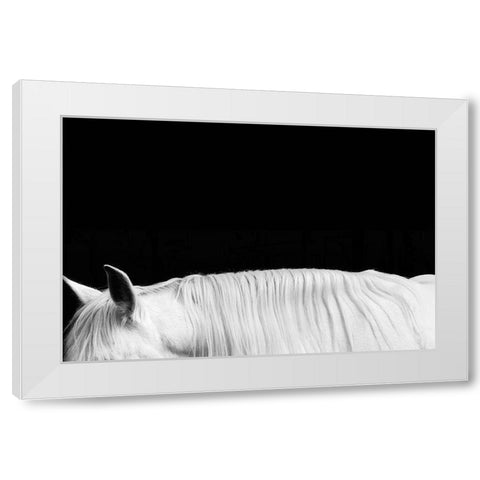 White on Black II White Modern Wood Framed Art Print by Carter, Samantha