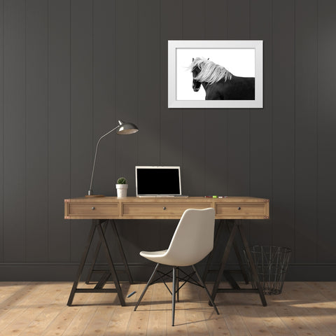 Flaxon Chestnut White Modern Wood Framed Art Print by Carter, Samantha