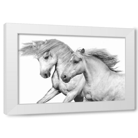 Duo I White Modern Wood Framed Art Print by Carter, Samantha