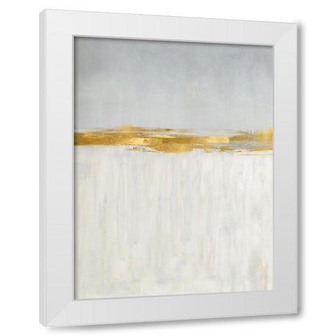 Linear Gold II White Modern Wood Framed Art Print by Messina, Jake
