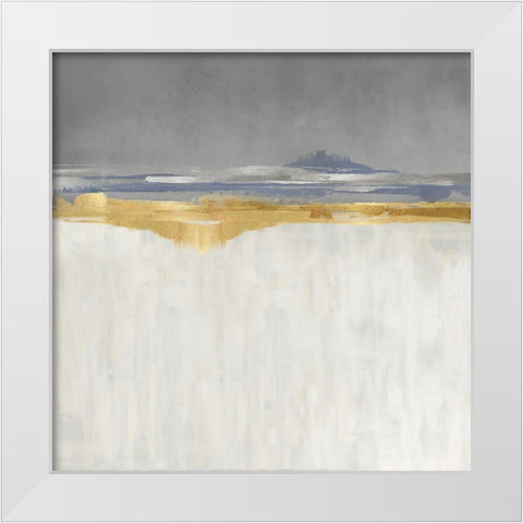 Gold and Silver Horizon II White Modern Wood Framed Art Print by Messina, Jake