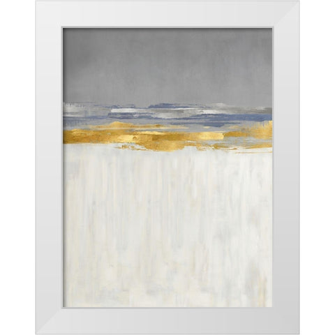 Gold and Silver I White Modern Wood Framed Art Print by Messina, Jake