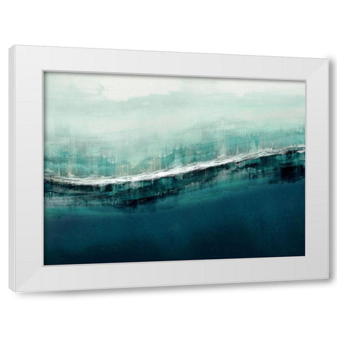 Flowing Cerulian White Modern Wood Framed Art Print by Messina, Jake