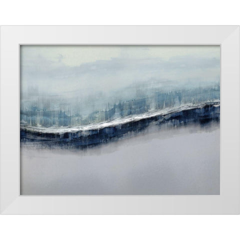 Flowing Gray White Modern Wood Framed Art Print by Messina, Jake