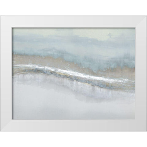 Aqua Blend White Modern Wood Framed Art Print by Messina, Jake