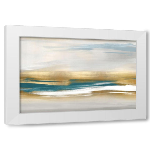 Gold Rush Teal I White Modern Wood Framed Art Print by Messina, Jake