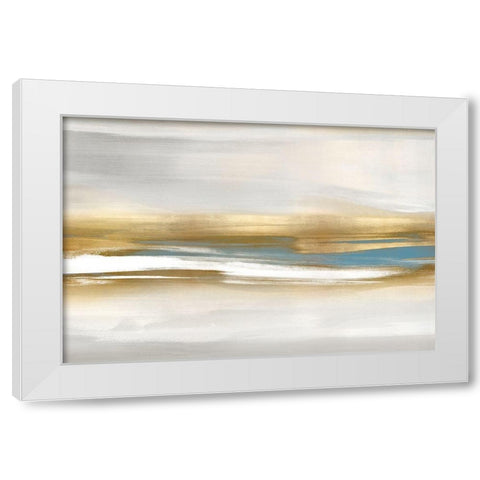 Highlight Gold and Teal I White Modern Wood Framed Art Print by Messina, Jake