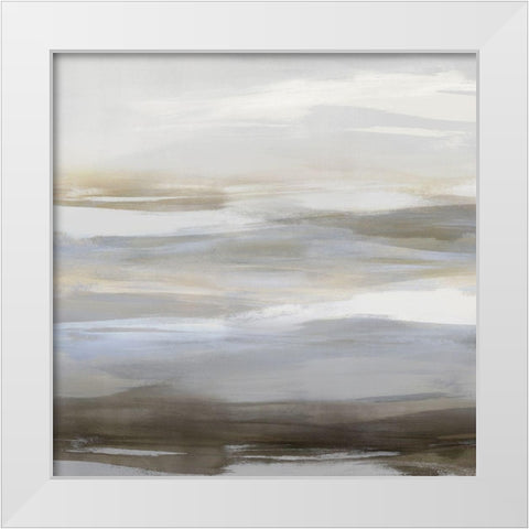 Neutral Strokes II White Modern Wood Framed Art Print by Messina, Jake