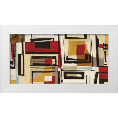 Geometry White Modern Wood Framed Art Print by Gillen, Sophie