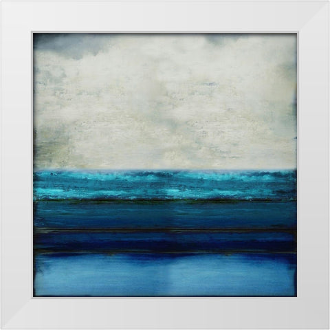 Highlighted Aqua White Modern Wood Framed Art Print by Hamilton, Taylor