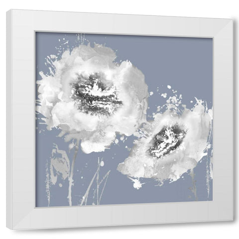 Flower Burst on Grey II White Modern Wood Framed Art Print by Austin, Vanessa