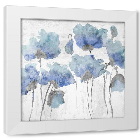 Indigo Friends II White Modern Wood Framed Art Print by Austin, Vanessa