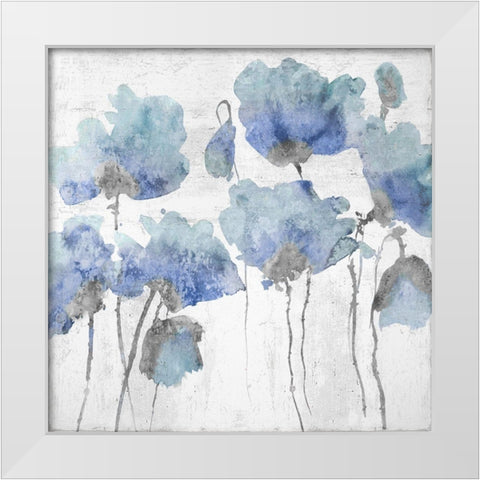 Indigo Friends II White Modern Wood Framed Art Print by Austin, Vanessa