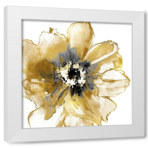 Golden I White Modern Wood Framed Art Print by Austin, Vanessa