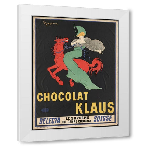 Chocolate Klaus White Modern Wood Framed Art Print by Anonymous