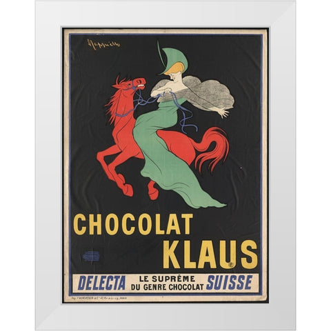 Chocolate Klaus White Modern Wood Framed Art Print by Anonymous