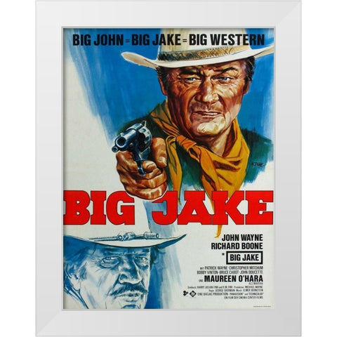 Big Jake White Modern Wood Framed Art Print by Anonymous