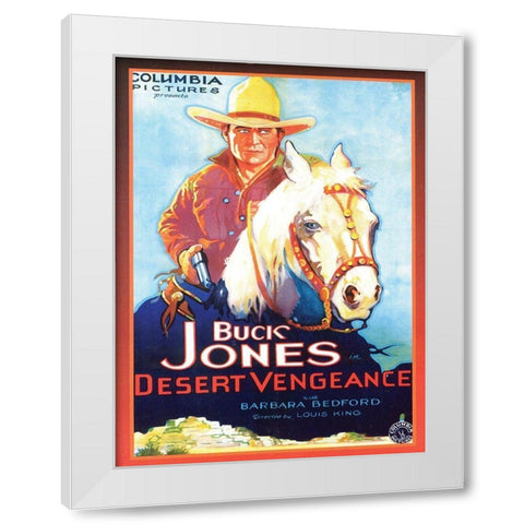Buck Jones White Modern Wood Framed Art Print by Anonymous