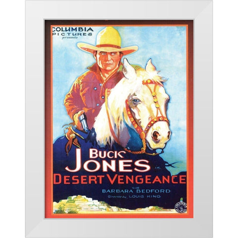 Buck Jones White Modern Wood Framed Art Print by Anonymous