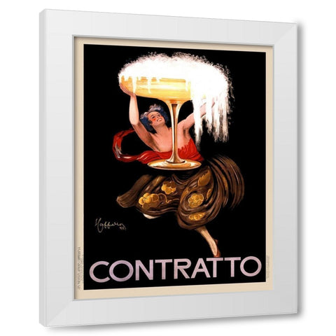 Contratto White Modern Wood Framed Art Print by Anonymous