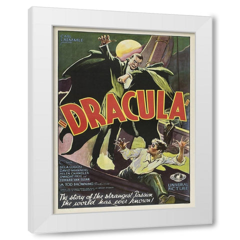 Dracula 1931 White Modern Wood Framed Art Print by Anonymous