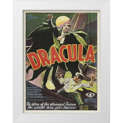 Dracula 1931 White Modern Wood Framed Art Print by Anonymous