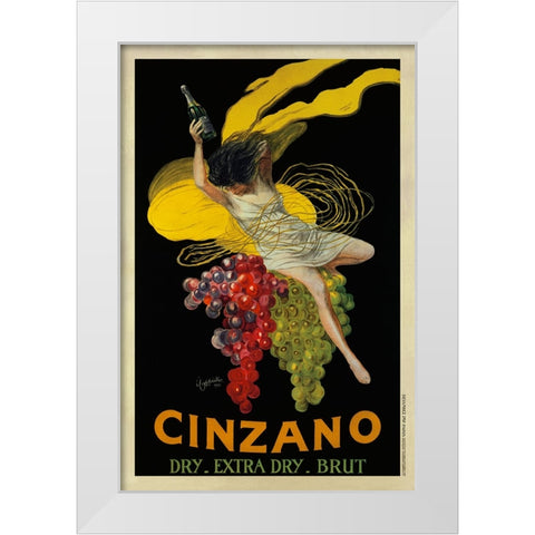 Cinzano, 1920 White Modern Wood Framed Art Print by Cappiello, Leonetto