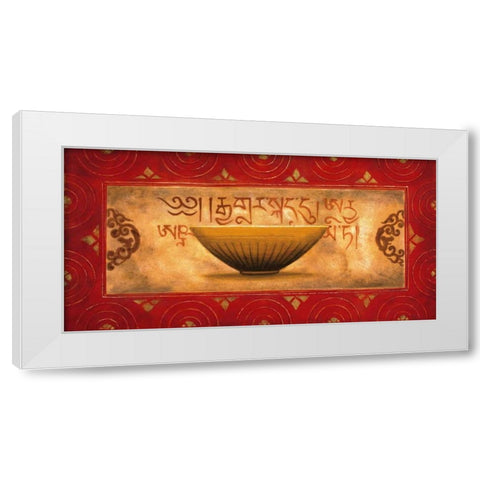 Tibetan Panel White Modern Wood Framed Art Print by Wong-Li