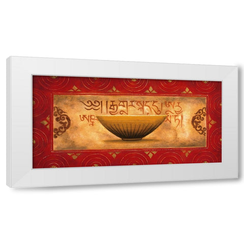 Tibetan Panel White Modern Wood Framed Art Print by Wong-Li