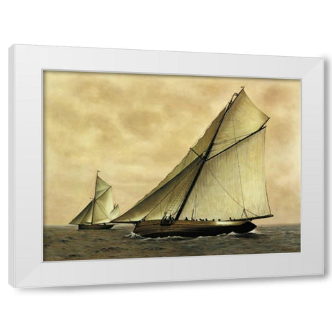 Cicely-1908 White Modern Wood Framed Art Print by Matthews, William