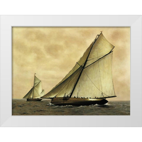 Cicely-1908 White Modern Wood Framed Art Print by Matthews, William
