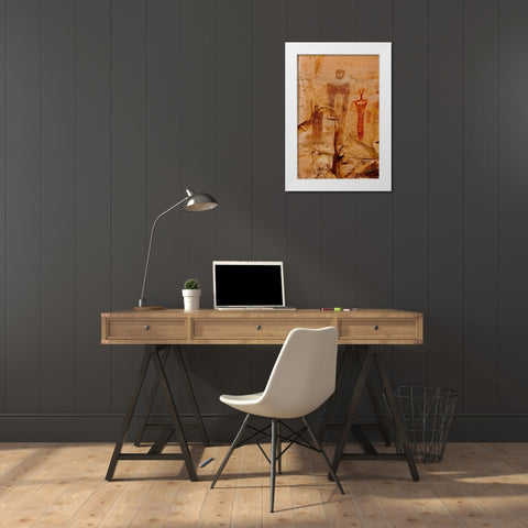 Shadow Dancers White Modern Wood Framed Art Print by Dawson, Robert