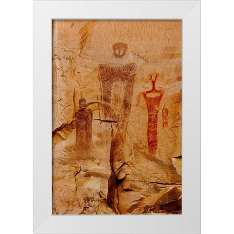 Shadow Dancers White Modern Wood Framed Art Print by Dawson, Robert