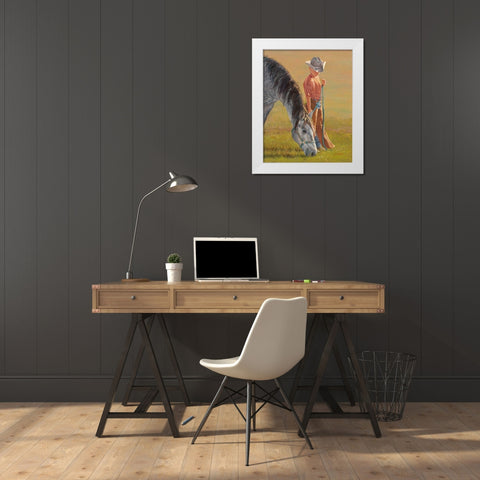 Learning the Ropes White Modern Wood Framed Art Print by Dudley, June