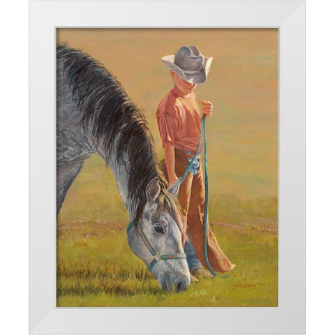 Learning the Ropes White Modern Wood Framed Art Print by Dudley, June
