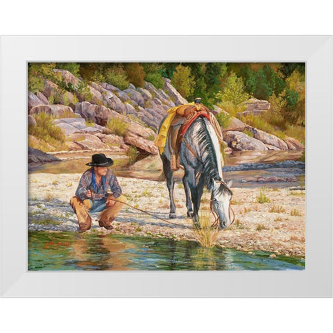 Taking Ten White Modern Wood Framed Art Print by Dudley, June