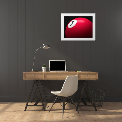 Red 3 White Modern Wood Framed Art Print by Reynolds, Richard