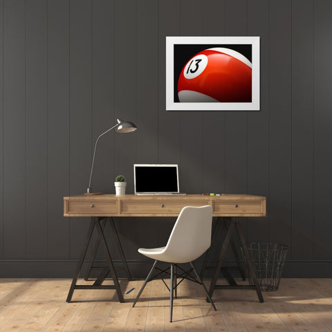 Orange 13 White Modern Wood Framed Art Print by Reynolds, Richard