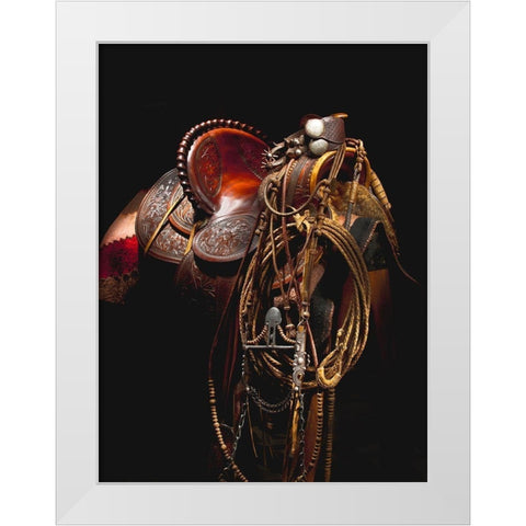 California Gear White Modern Wood Framed Art Print by Dawson, Robert