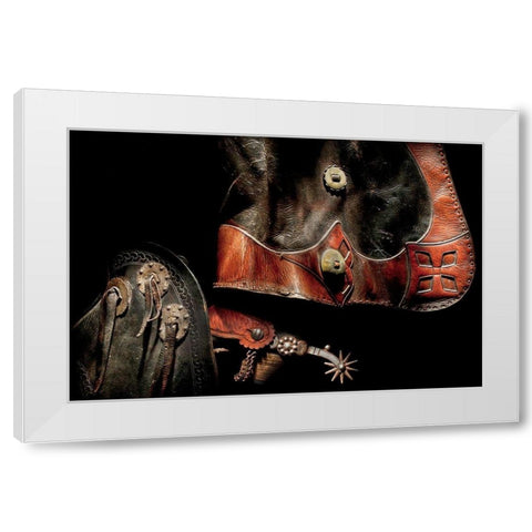 Hard Rider White Modern Wood Framed Art Print by Dawson, Robert