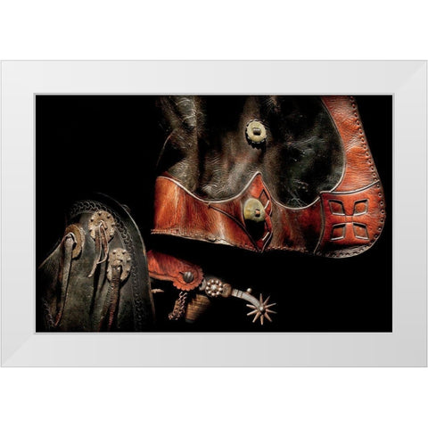 Hard Rider White Modern Wood Framed Art Print by Dawson, Robert
