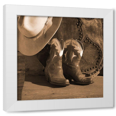 End of the Day White Modern Wood Framed Art Print by Dawson, Robert